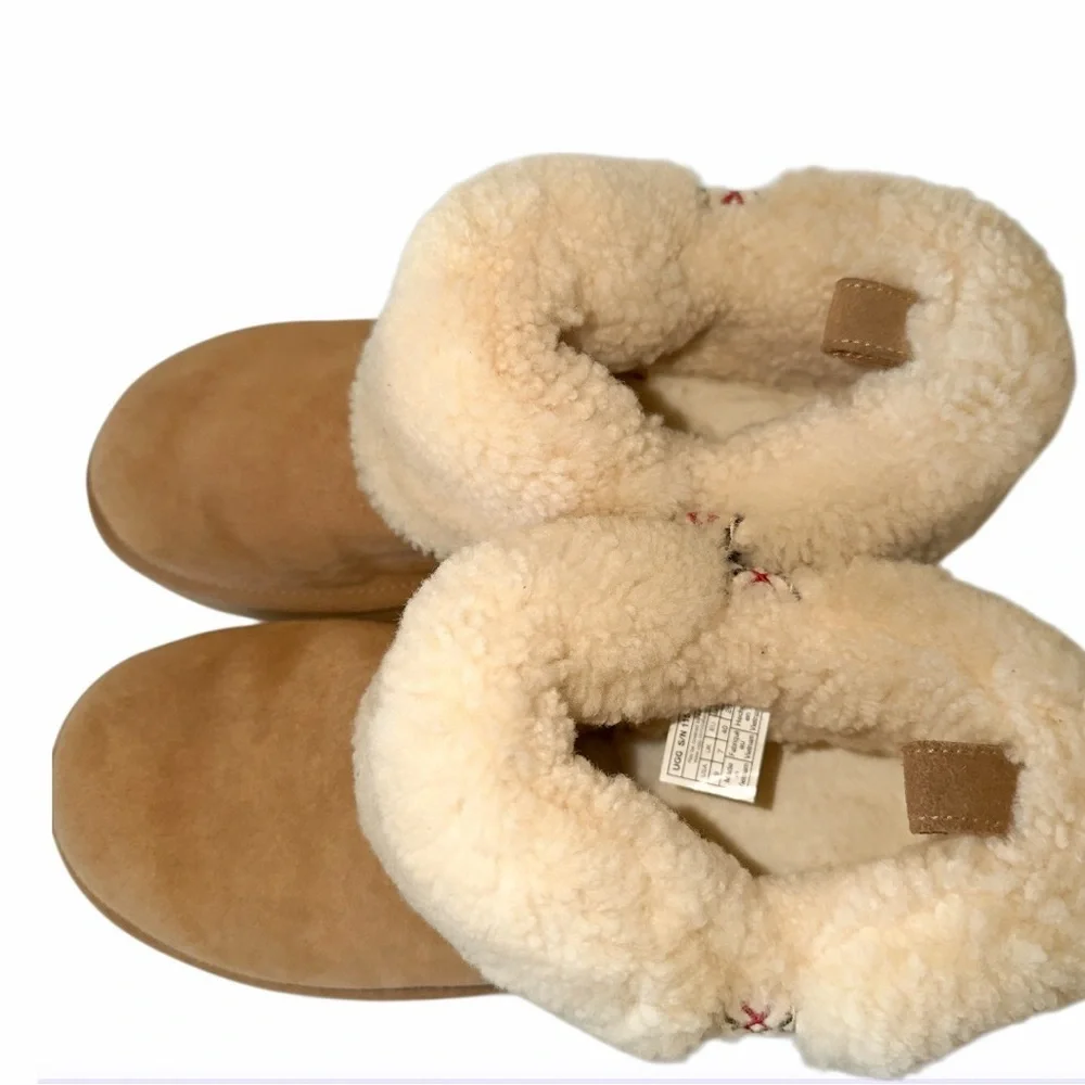 UGG Classic Ultra Mini Braid Slip-On Booties Sz 9 Slippers Warm Winter Outdoor